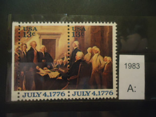 Фото марки США 1976г сцепка **