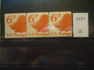 Фото марки США 1974г сцепка **