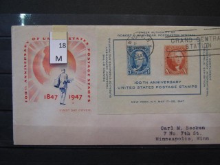 Фото марки США 1947г FDC (первый день гашения)