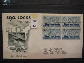 Фото марки США 1955г FDC (первый день гашения)