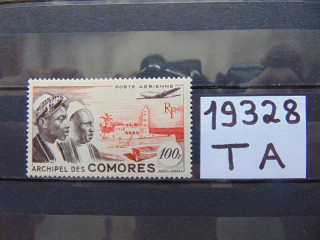 Фото марки Коморские Острова авиапочта 1950г **