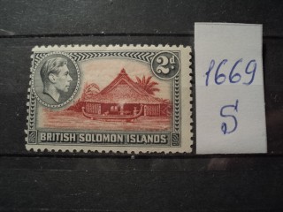 Фото марки Соломоновы острова 1938г *