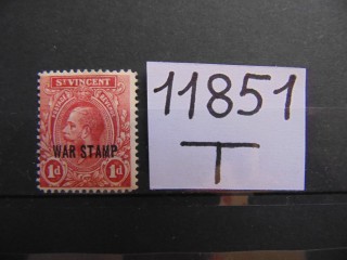 Фото марки Британский Св. Винсент 1916г *