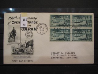 Фото марки США 1953г FDC (первый день гашения)