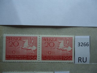 Фото марки Швеция 1956г пара *