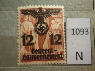 Фото марки Германская оккупация Польши 1939г **