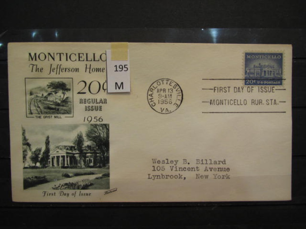 Фото марки США 1956г FDC (первый день гашения)