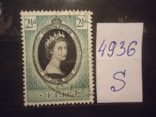 Фото марки Фиджи 1953г 1 м