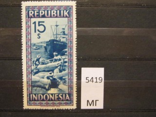 Фото марки Индонезия 1949г *