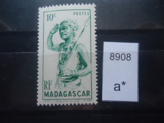 Фото марки Франц. Мадагаскар 1946г **