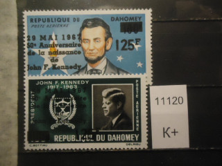 Фото марки Дагомея 1967г (5,5€) надпечатка **
