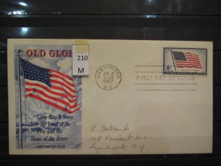 Фото марки США 1957г FDC (первый день гашения)