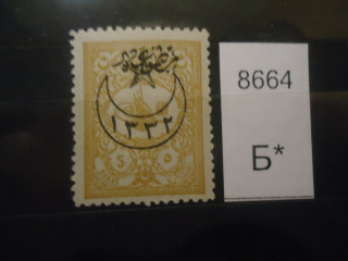 Фото марки Турция 1901г надпечатка *