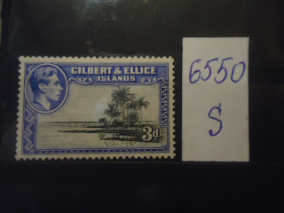 Фото марки Гилберт и Эллис острова 1938г *