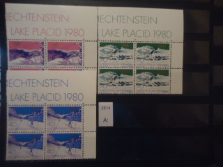 Фото марки Лихтенштейн 1979г серия кв блоков **