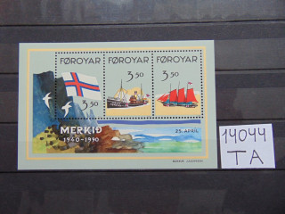 Фото марки Форерские Острова блок 1990г **