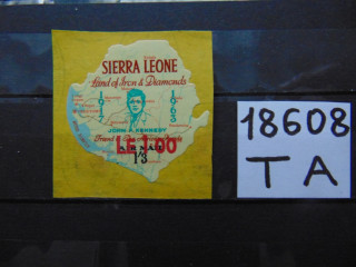Фото марки Сьерра Леоне марки-наклейки авиапочта 1964г **