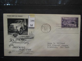 Фото марки США 1953г FDC (первый день гашения)
