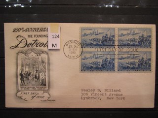 Фото марки США 1951г FDC (первый день гашения)