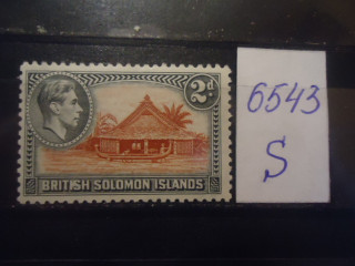 Фото марки Брит. Соломоновы острова 1938г **