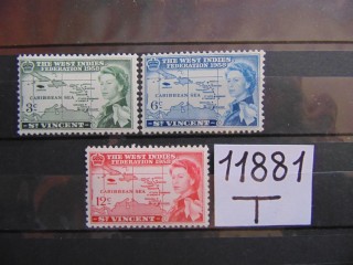 Фото марки Британский Св. Винсент серия 1958г **