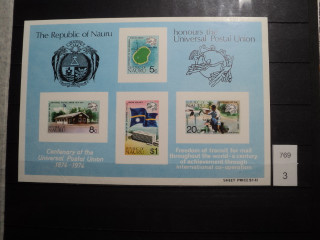 Фото марки Науру блок 1974г *