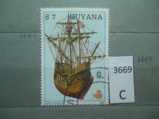 Фото марки Гвиана 1988г
