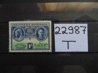 Фото марки Британская Южная Родезия 1940г *