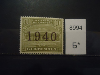 Фото марки Гватемала 1940г надпечатка **