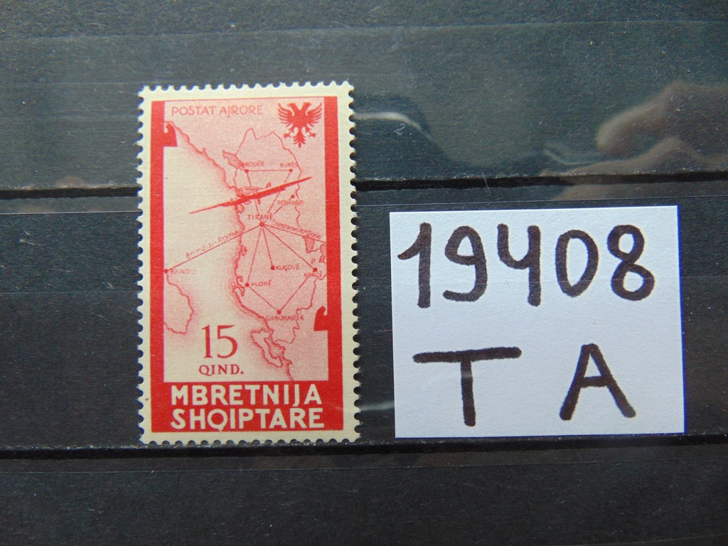 Фото марки Албания авиапочта 1940г *