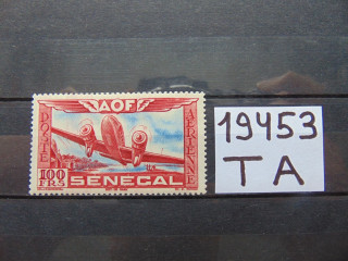 Фото марки Французский Сенегал авиапочта 1942г **