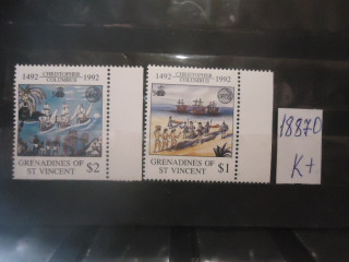 Фото марки С. Винсент/Гренадины 1992г (5€) (Колумб) **