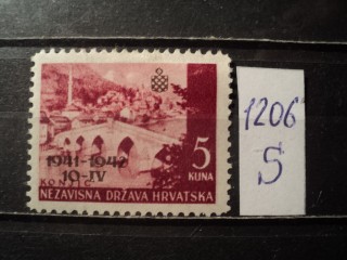 Фото марки Хорватия 1942г *