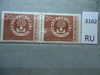 Фото марки Швеция 1960г пара *
