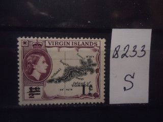 Фото марки Брит. Виргинские острова надпечатка *