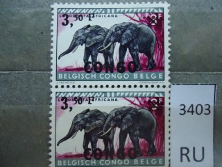 Фото марки Бельгийское Конго 1960г пара **