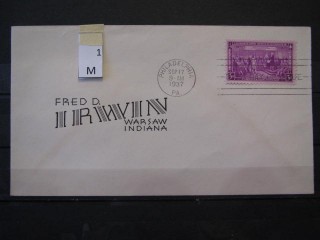 Фото марки США 1937г FDC (первый день гашения)