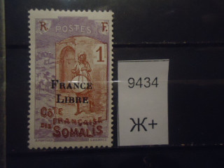 Фото марки Франц. Сомали надпечатка **