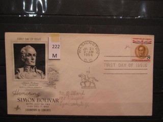Фото марки США 1958г FDC (первый день гашения)