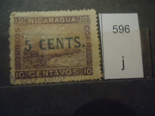 Фото марки Никарагуа 1904г надпечатка