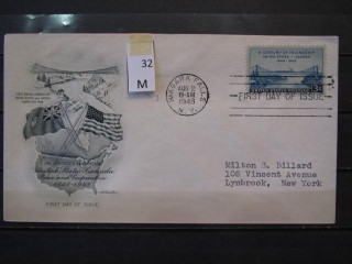 Фото марки США 1948г FDC (первый день гашения)