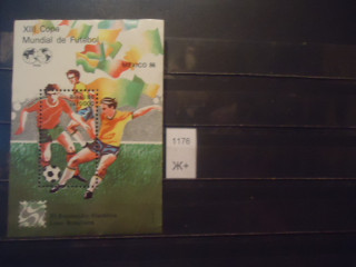 Фото марки Бразилия 1986г (8€) блок *