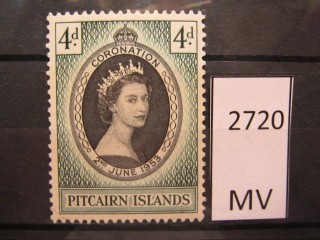 Фото марки Острова Питкерн 1953г *