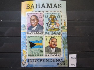 Фото марки Багамы 1973г блок *
