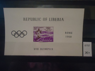 Фото марки Либерия 1960г блок *