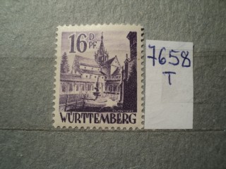 Фото марки Германия зона оккупации Вюртемберг 1947г **