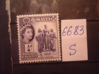 Фото марки Брит. Мальта 1954г *
