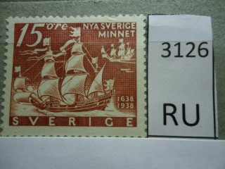Фото марки Швеция 1938г *
