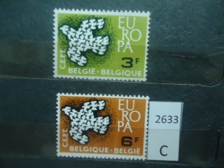 Фото марки Бельгия 1961г серия **