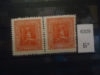 Фото марки Украина 1920г пара **